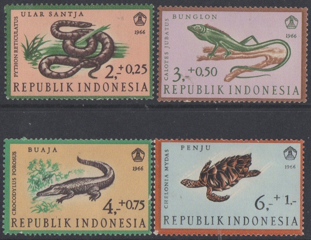 Indonesië - Indonesische reptielen, Verzenden, Postfris