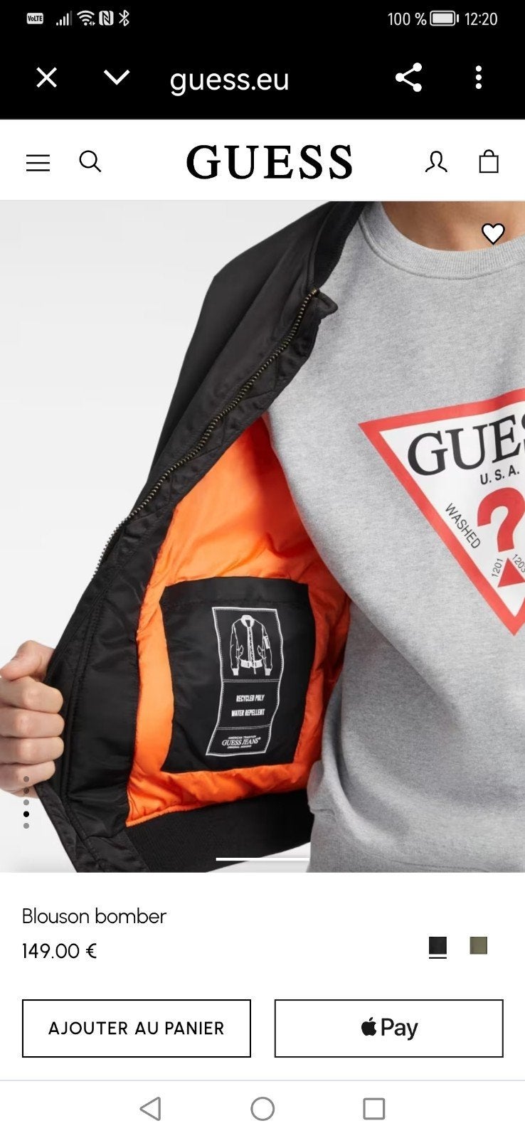 Bomber GUESS L, Comme neuf