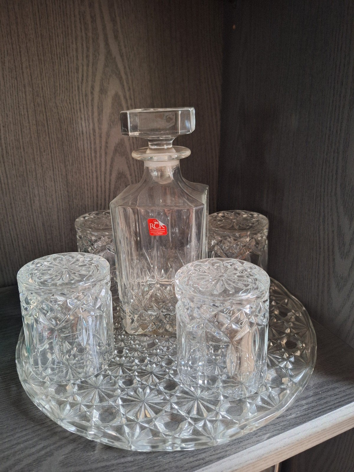 cristallen whisky set, Ophalen, Set
