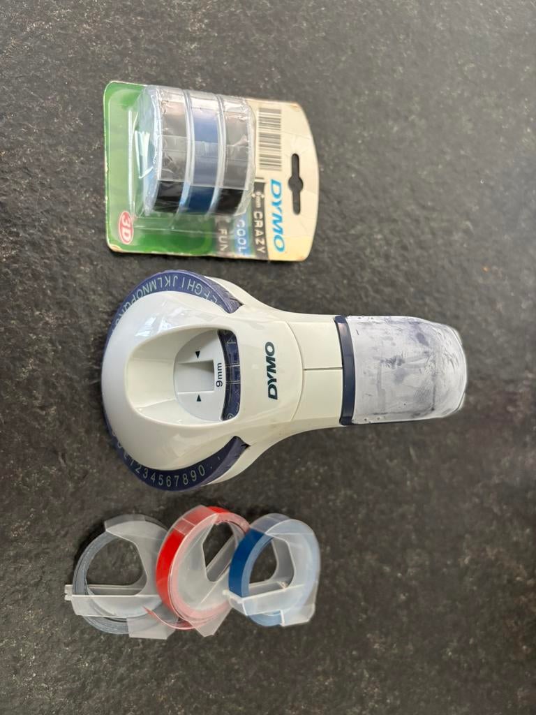 Dymo retro, Enlèvement, Utilisé, Étiquette en bande