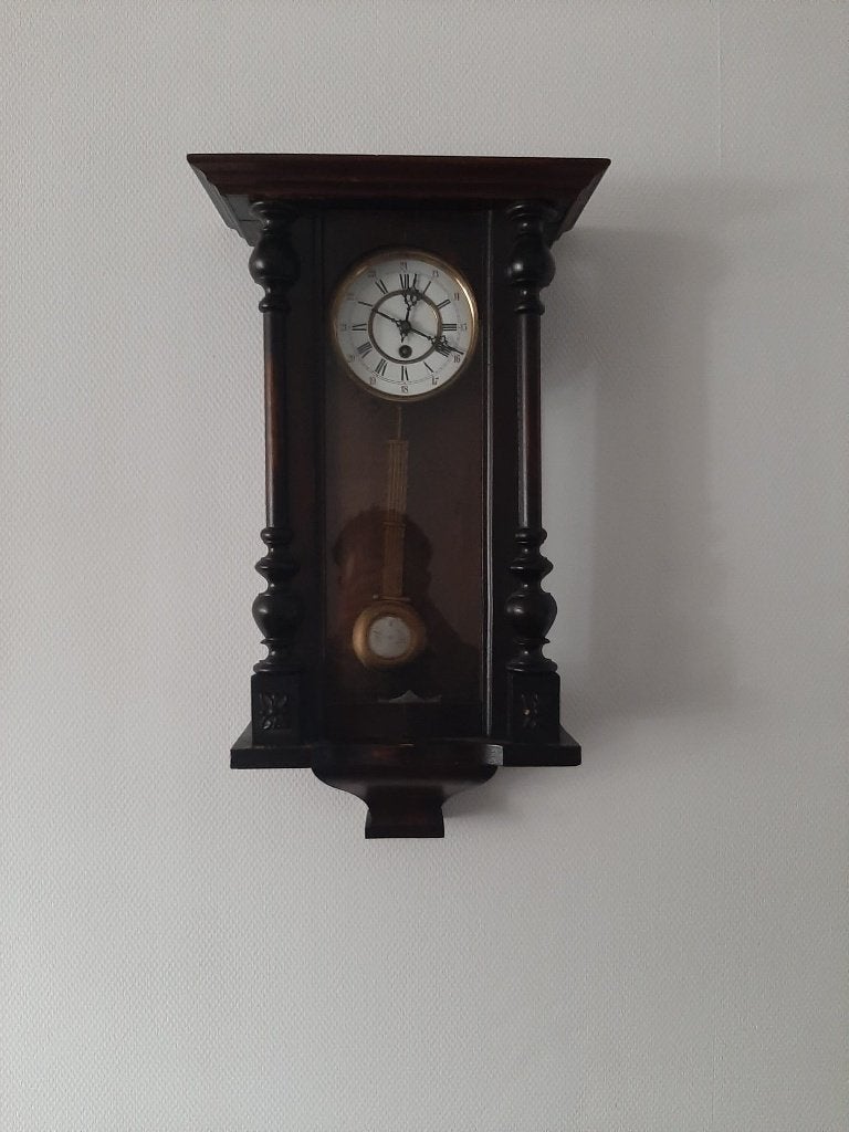 Antieke Duitse Wandklok met Slinger, Ophalen
