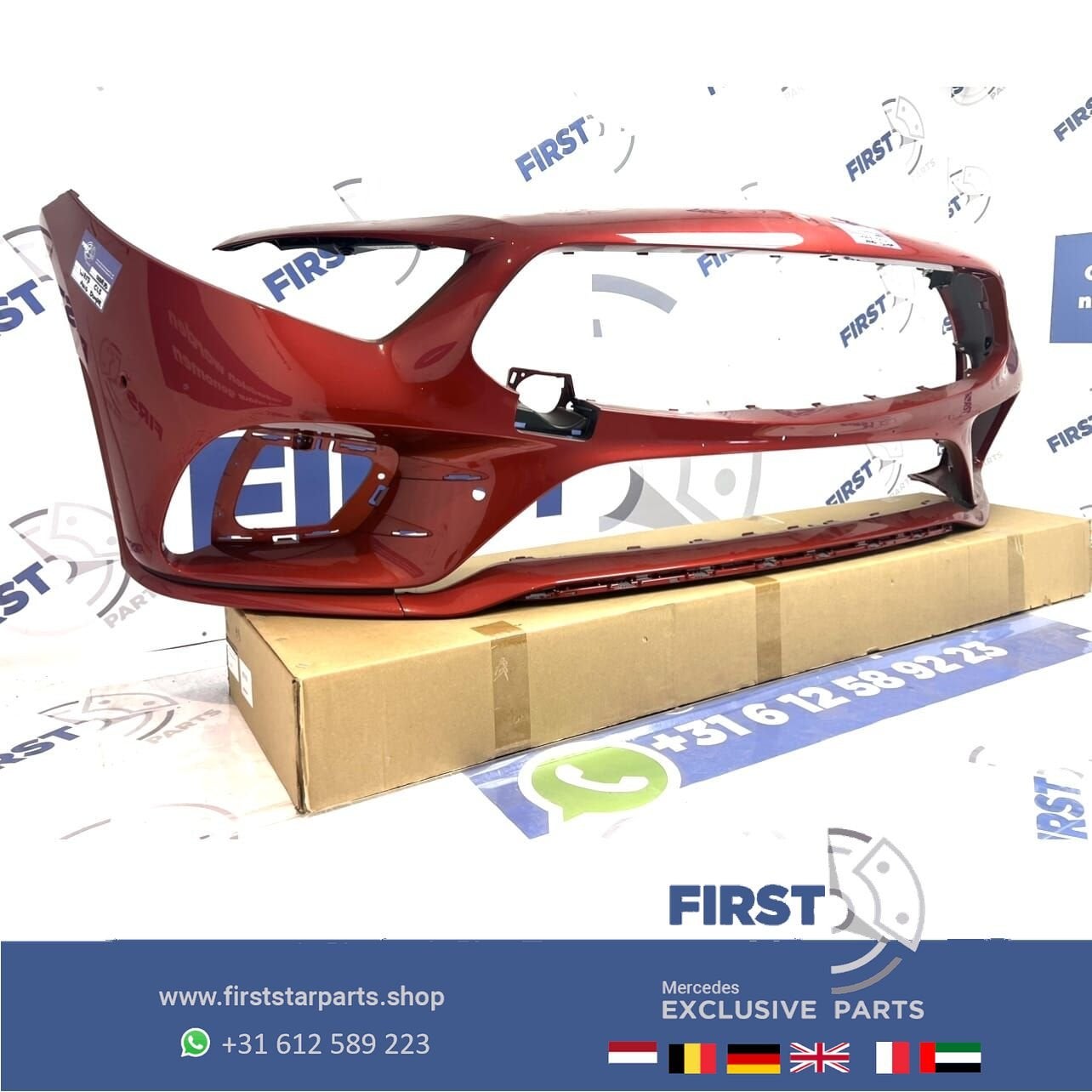 W257 CLS BUMPER A2578855901 C257 AMG Voorbumper ZWART WIT GR, Gebruikt, -, Voor, Ophalen of Verzenden