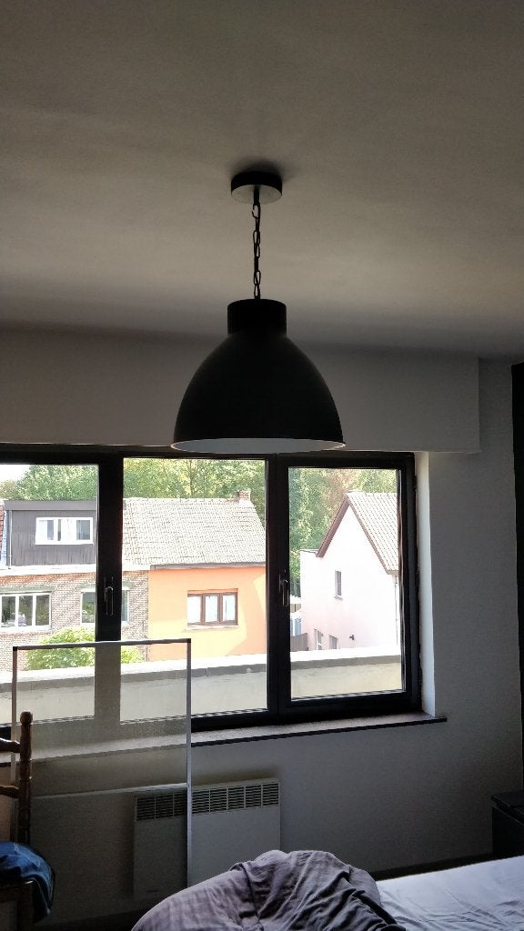 Industriële Hanglamp John – Zwart (Leen Bakker), Ophalen, Gebruikt, E27 (groot), Metaal