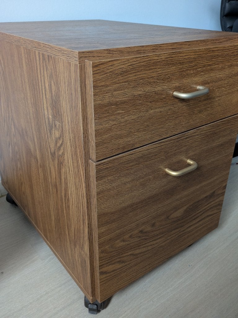 Houten nachtkastje met 2 lades – Goede staat, Ophalen, 55 tot 70 cm, Zo goed als nieuw, 45 tot 65 cm