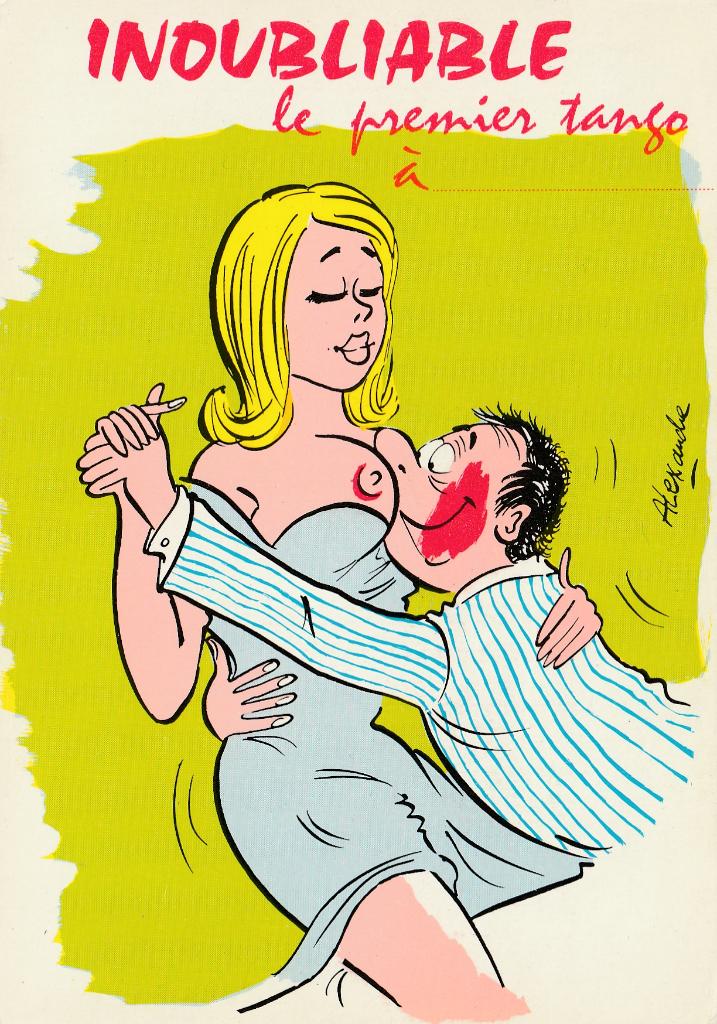 HUMOR -  Onvergetelijke Eerste Tango !, Verzamelen, Postkaarten | Themakaarten, Verzenden, Ongelopen, Overige thema's