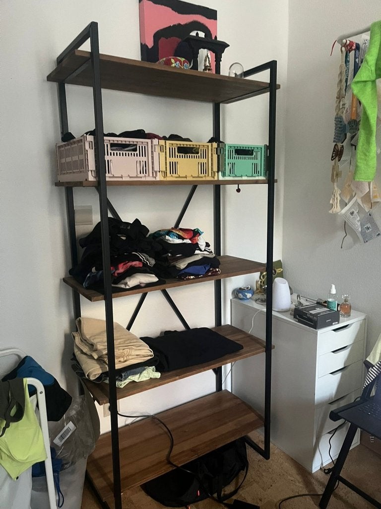 houten schabben Rek, Huis en Inrichting, Kasten | Stellingkasten, Ophalen, Zo goed als nieuw