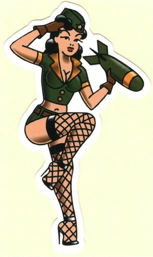 Pin Up Girl sticker #206, Verzamelen, Stickers, Nieuw, Verzenden