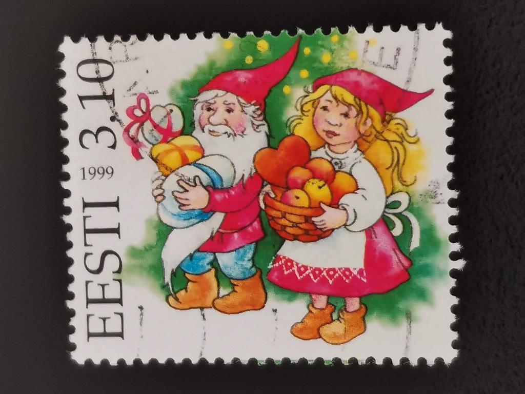 Estonie 1999 - Noël, nains, lutins, Envoi, Autres pays, Affranchi