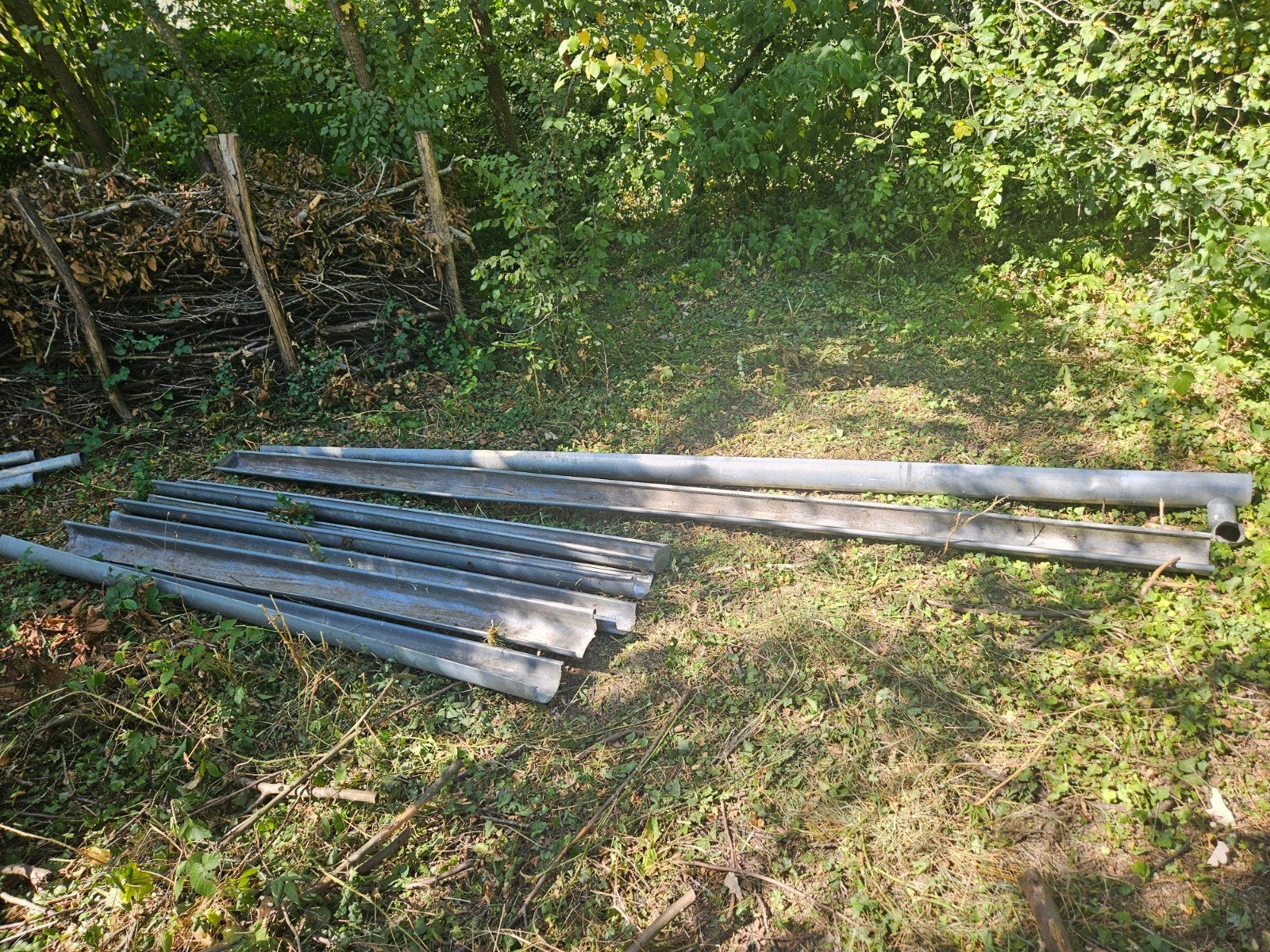 Gouttières en zinc, 6 mètres ou plus, Zinc, Gouttière, Enlèvement