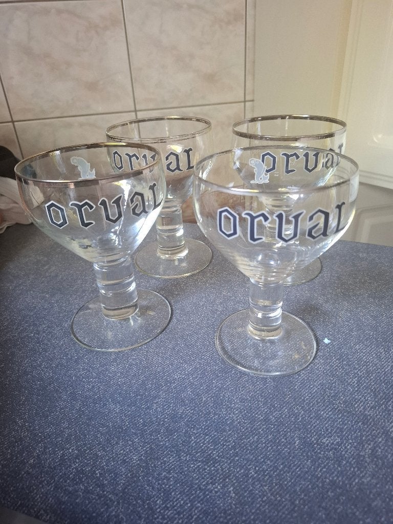 3 Orval glazen, Enlèvement ou Envoi, Comme neuf, Verre ou Verres, Autres marques