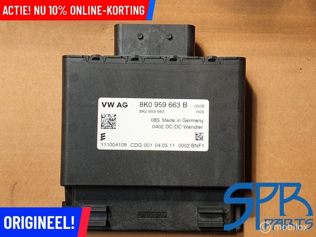 Spanningsregelaar 8K0959663B stabilisator AUDI A1 A3 VW SEAT, Auto-onderdelen, Audi, Gebruikt, Audi, Ophalen of Verzenden