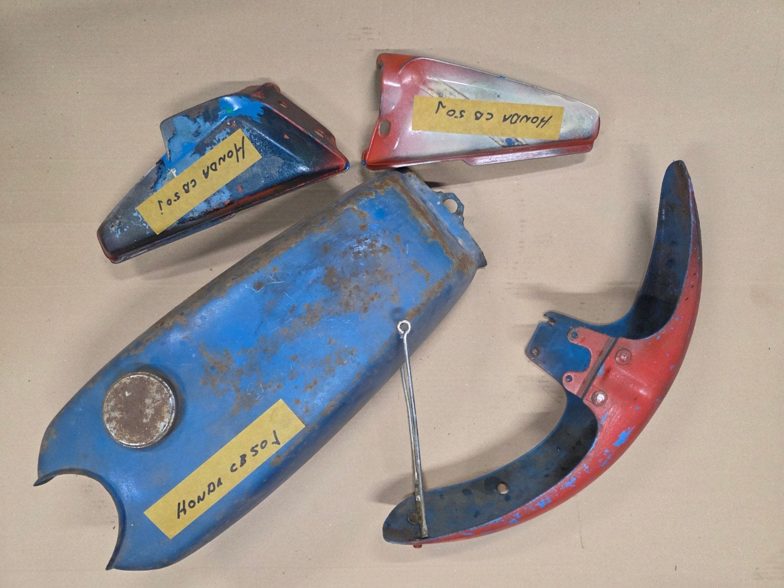 Honda CB50 tank spatbord en zijkappen, Ophalen, Tank, Overige merken