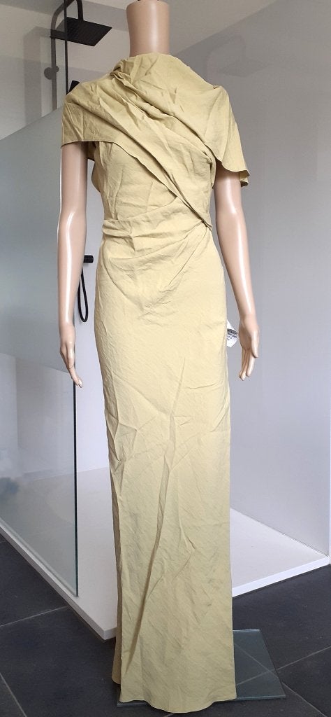 Avondjurk saliegroen gedrapeerd met open rug Asos Design XS, Kleding | Dames, Galajurk, Nieuw, Ophalen of Verzenden, Maat 34 (XS) of kleiner