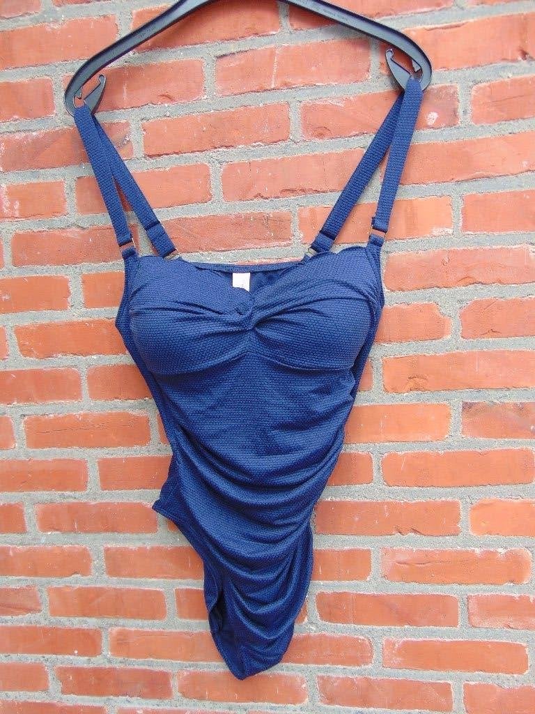 Badpak Hunkemoller maat L in goede staat, Kleding | Dames, Ophalen of Verzenden, Gedragen, Blauw, Badpak