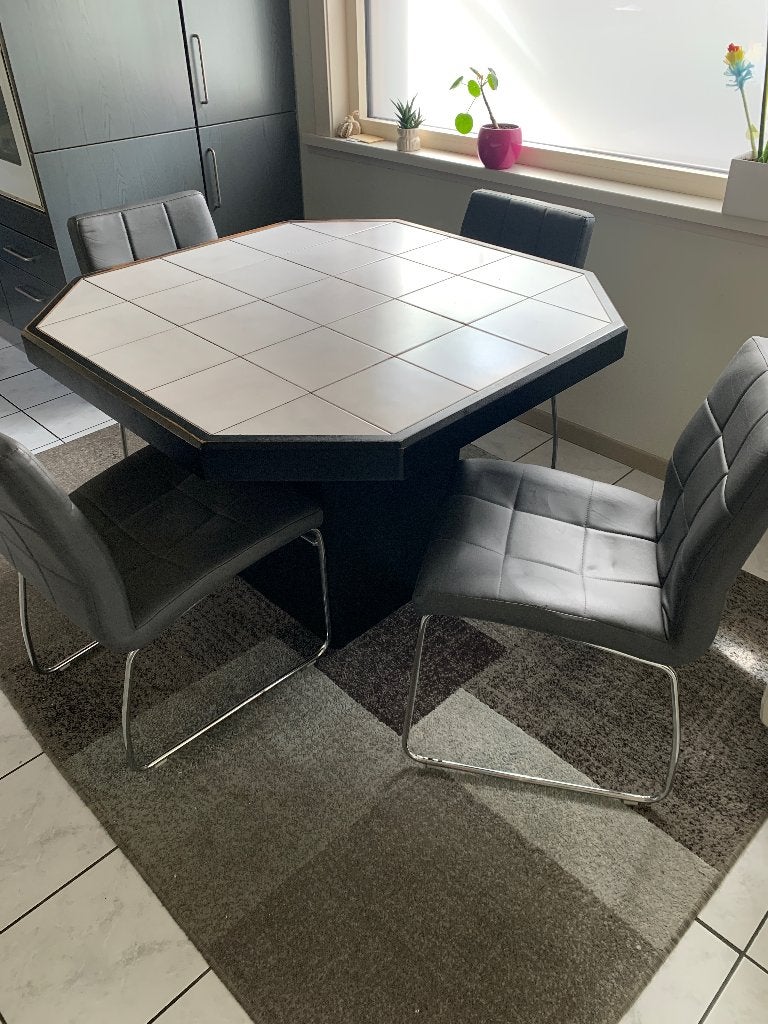 Tafel met 4 stoelen, Huis en Inrichting, Ophalen, Gebruikt, 50 tot 100 cm, 50 tot 100 cm