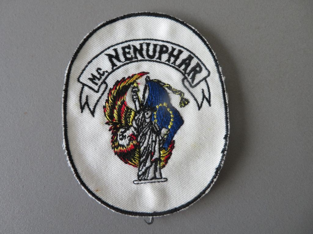 vintage patch Motorclub M.C. Nenuphar Belgium vrijheidsbeeld, Verzenden, Zo goed als nieuw