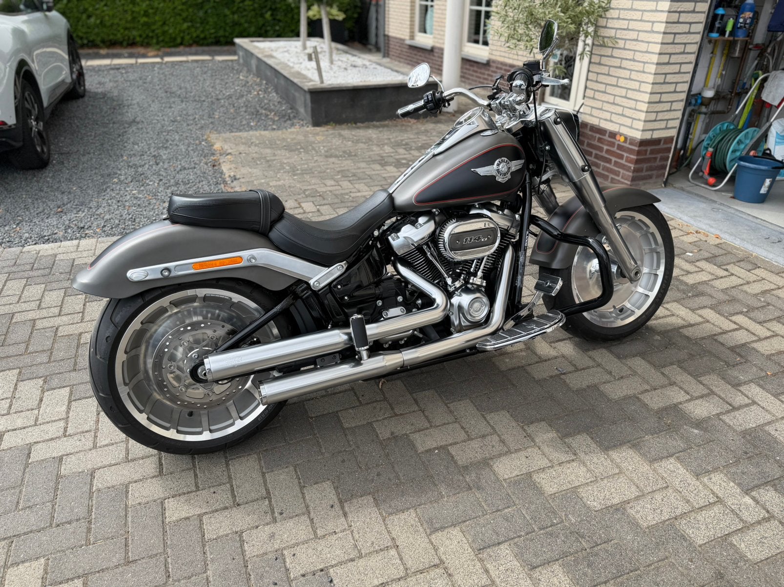 Zeer Mooie Harley Davidson Fat boy matt grijs, Motoren, ABS, 2 cilinders, Occasion, Particulier