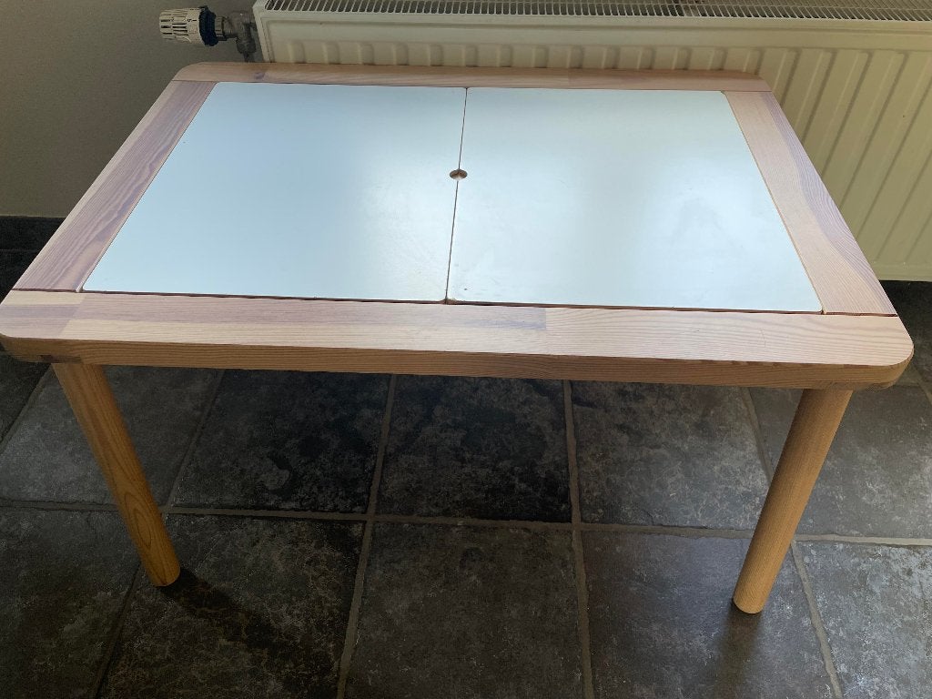 ikea flitsat tafel met 2 bakken, Ophalen