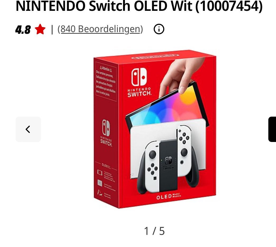 Nintendo switch oled, Games en Spelcomputers, Spelcomputers | Nintendo Switch, Ophalen, Zo goed als nieuw, Switch OLED