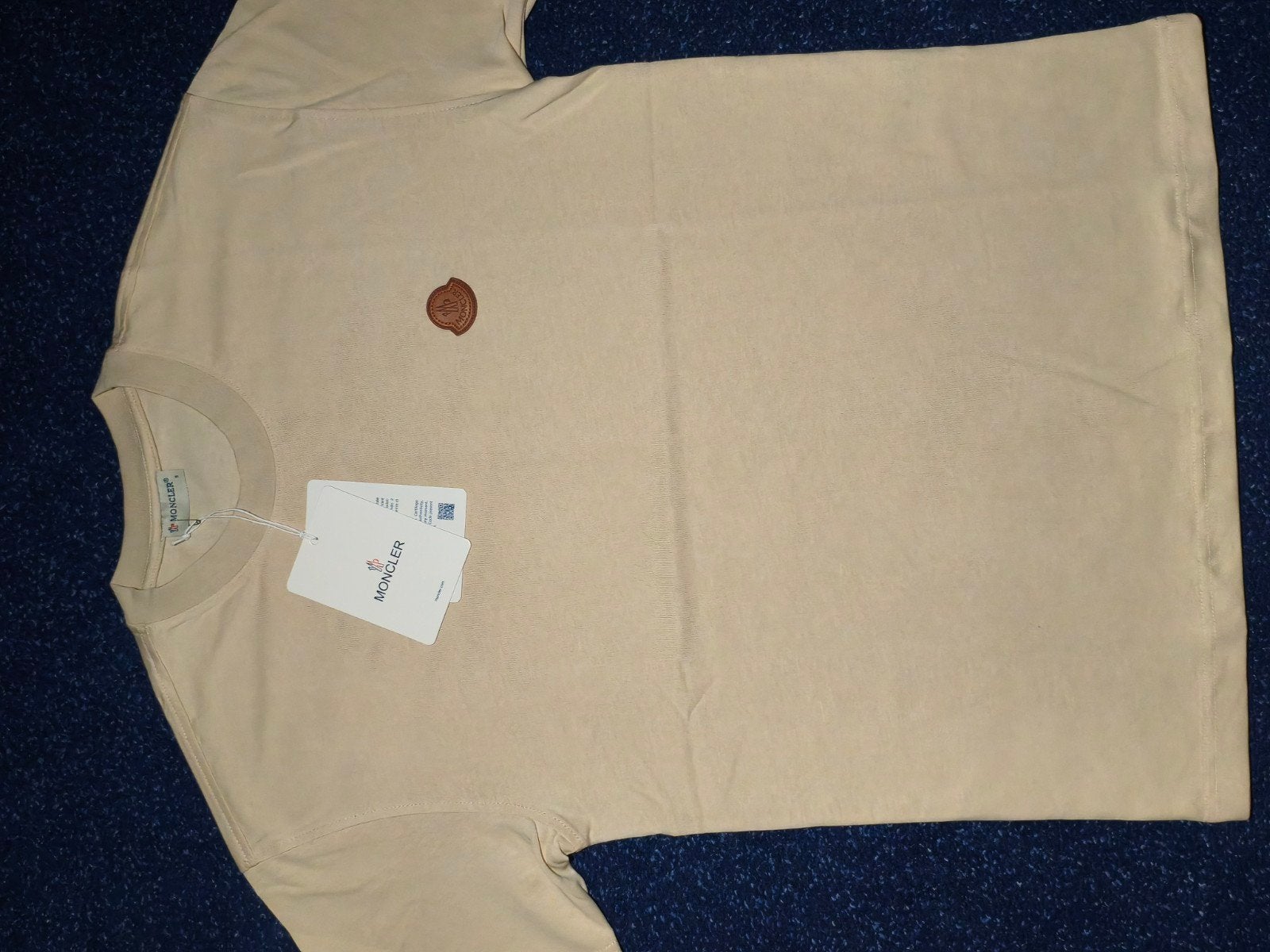 Moncler t-shirt, Moncler, Beige, Nieuw, Ophalen of Verzenden
