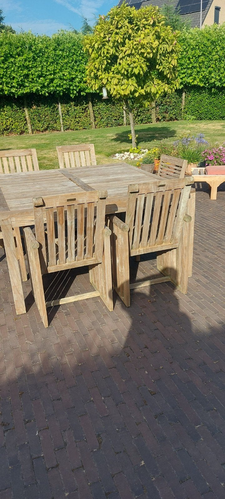 Tuinset teak, stoelen in goede staat., Ophalen, Tuinset