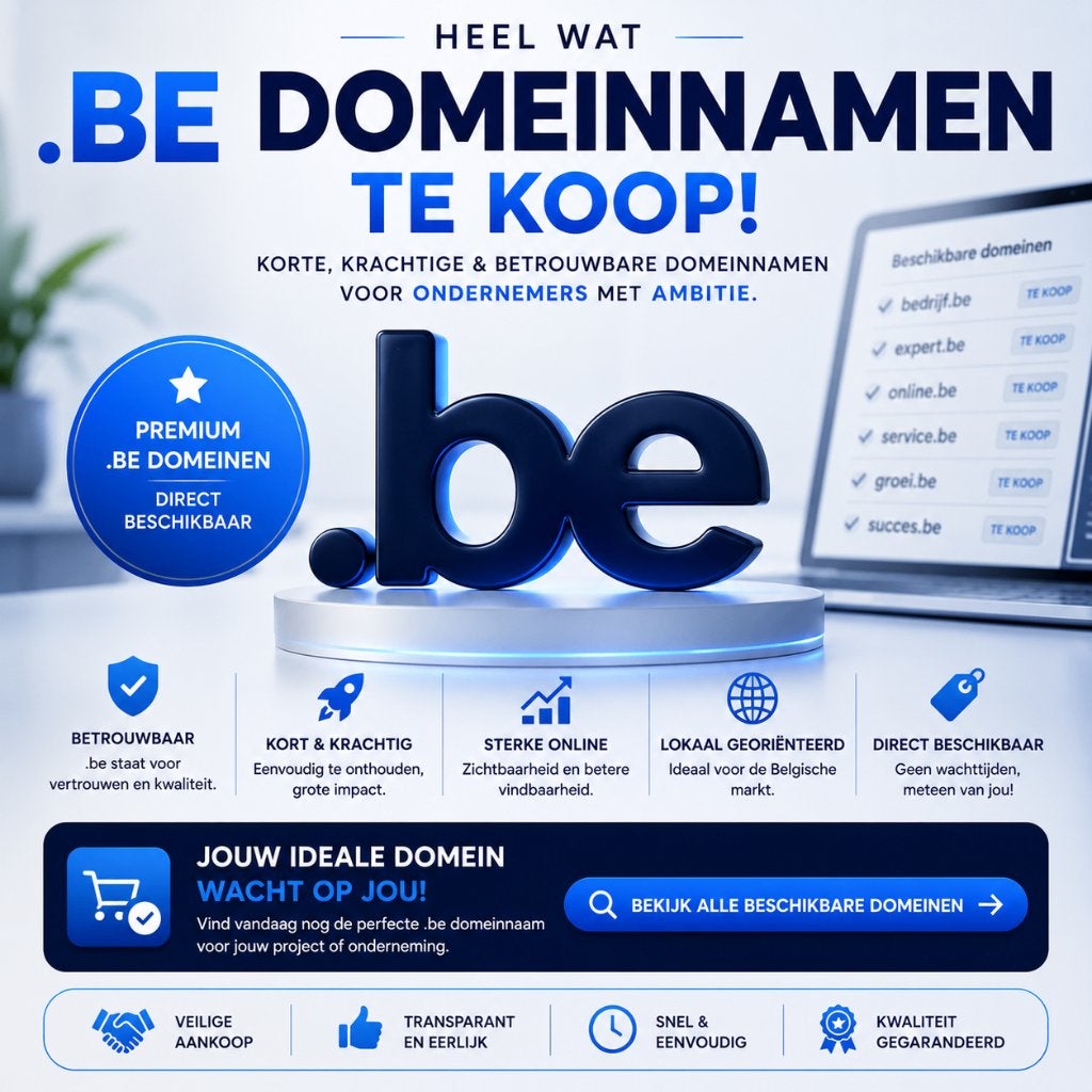 Heel wat sterke .be domeinen te koop., Articles professionnels, Exploitations & Reprises