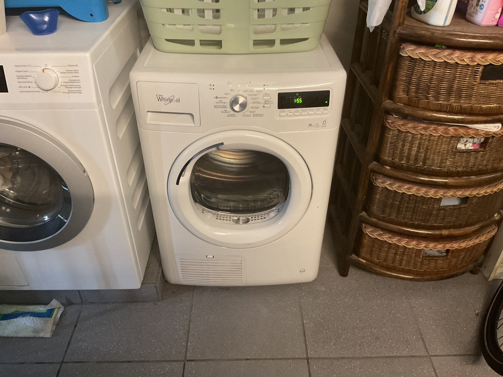 Droogkast whirlpool, Elektronische apparatuur, Ophalen, Gebruikt, Voorlader, Condens