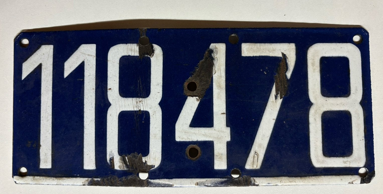 Motoplaat nummerplaat plaque moto fietsplaat taxplaat, Antiek en Kunst, Ophalen