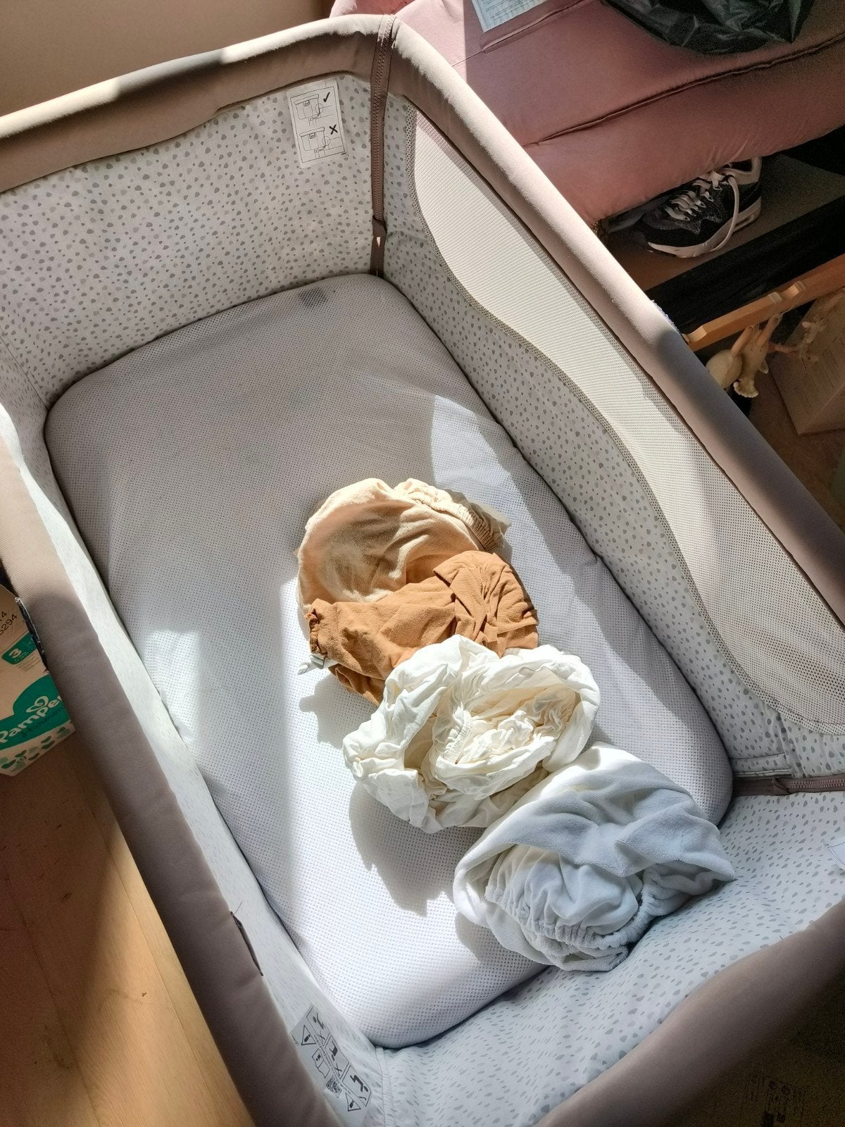 Co-sleeper Chicco, Ophalen