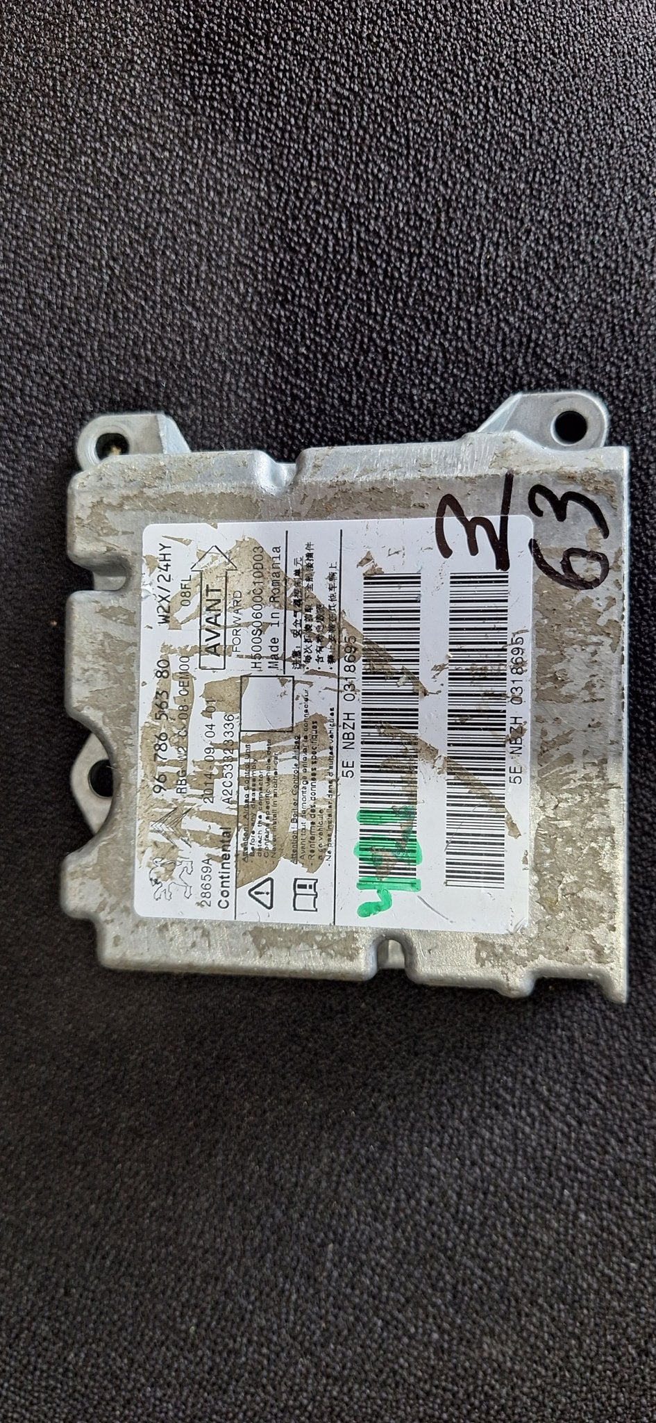 Originele Airbag Stuurmodule Computer Peugeot Citroen Contin, -, Utilisé, -, -