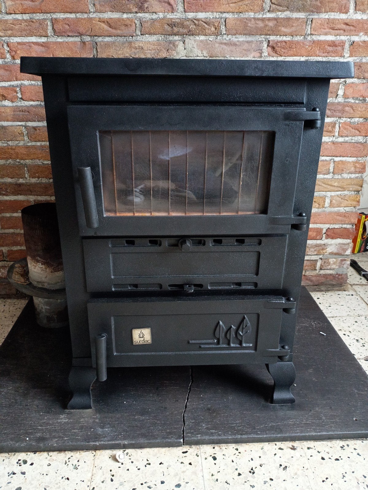kolen en hout kachel 7kw, Ophalen, Gebruikt, Vrijstaand, Hout