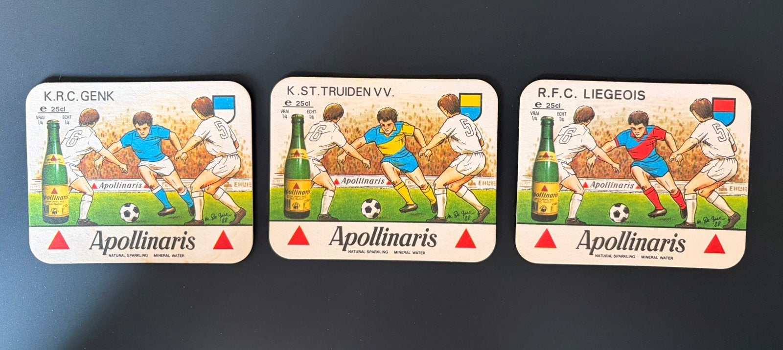 Bierkaartjes Apollinaris - voetbal 1988, Hobby en Vrije tijd, Verzamelkaartspellen | Magic the Gathering, Ophalen