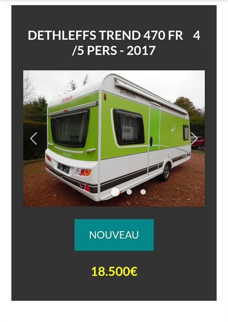 Magnifique caravane dethleffs, Caravanes & Camping, Auvents