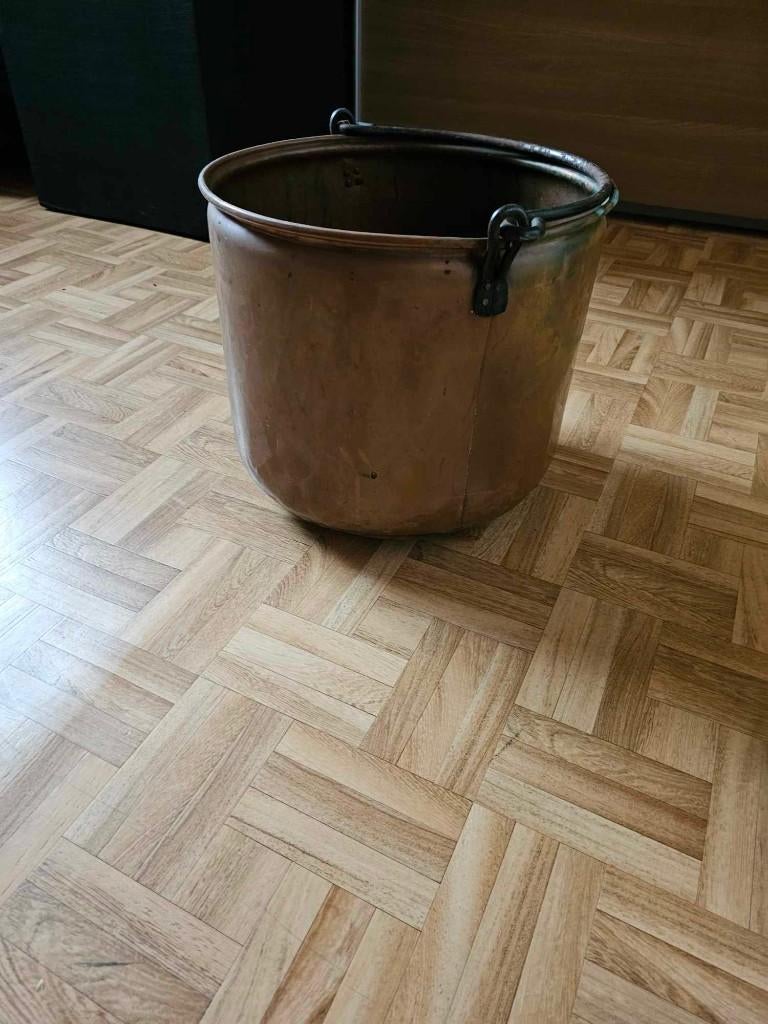 rood Koperen ketel kan gebruikt worden voor hout  voor sier, Ophalen, Gebruikt