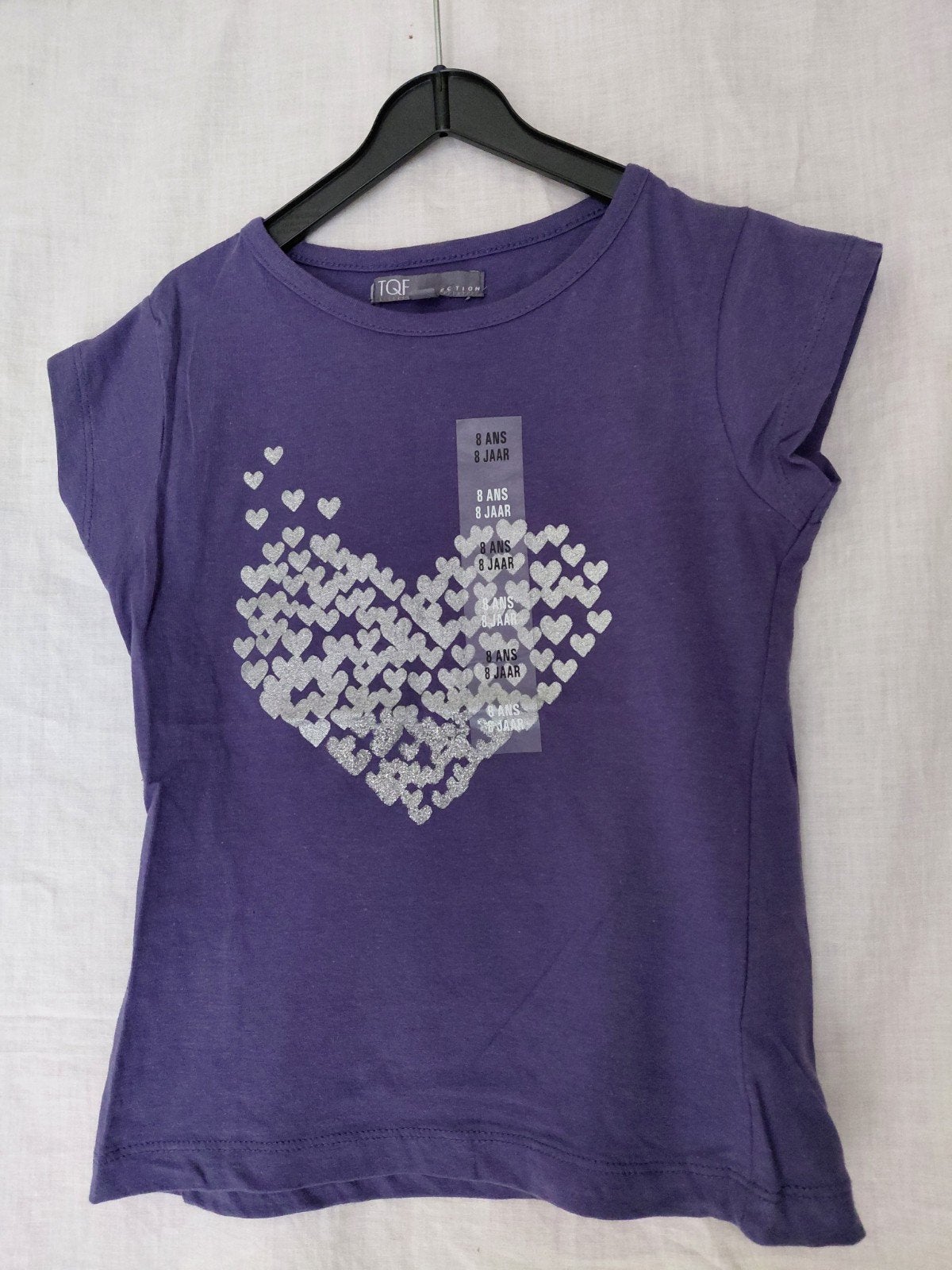 TQF blauw t-shirt voor 8 jaar, Ophalen of Verzenden