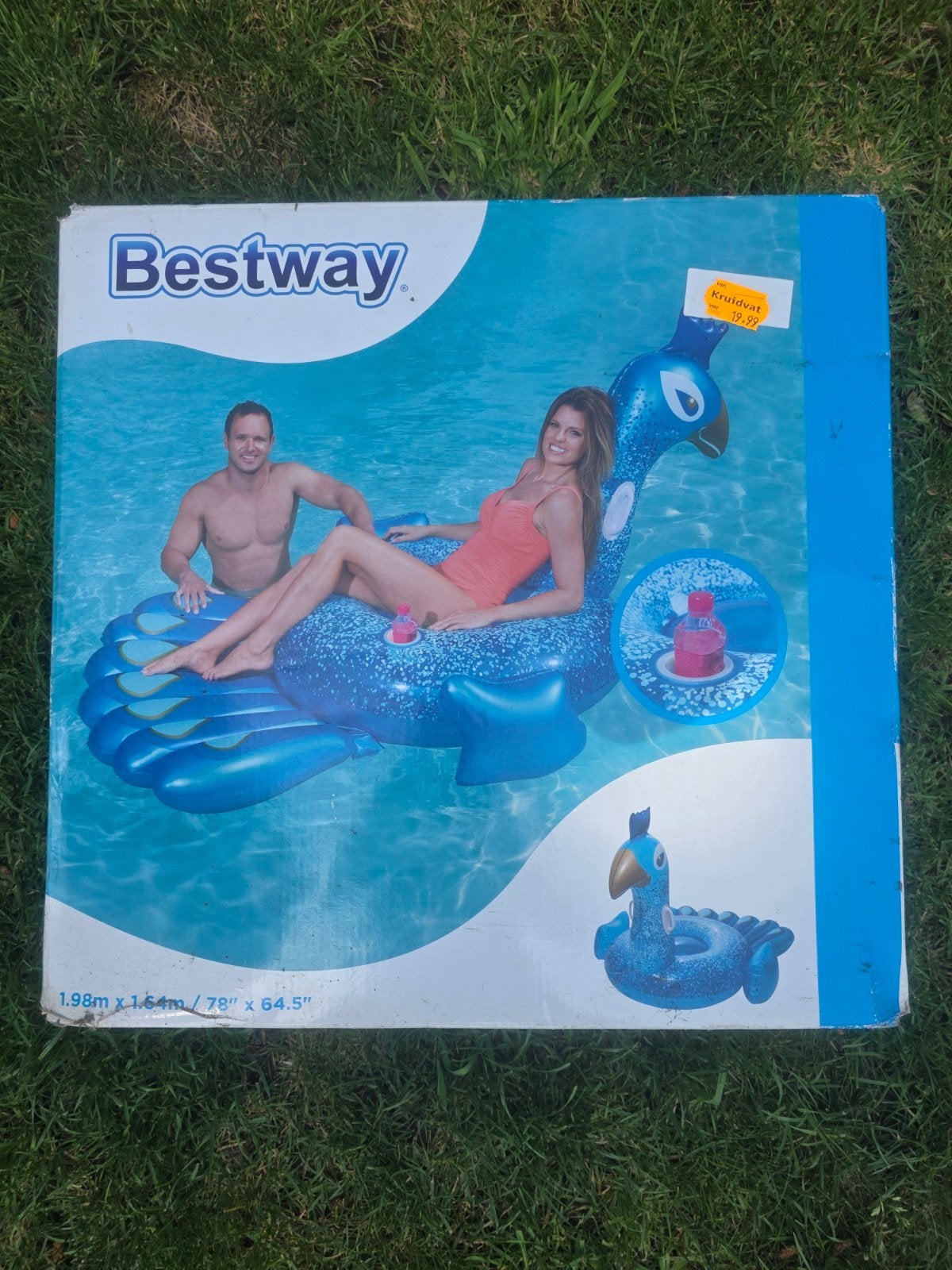 Opblaasbare pauw te koop, Ophalen