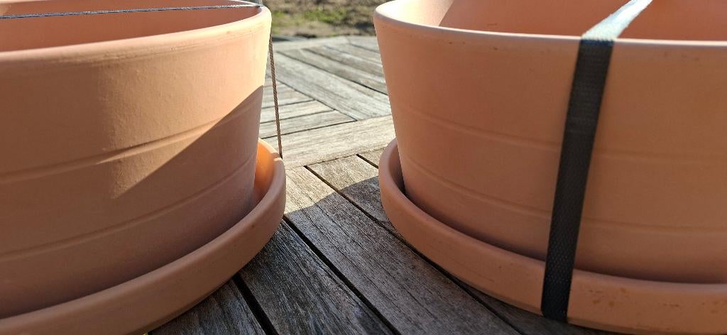Terracotta bloempitten diam 30cm. Nieuw, Nieuw, Minder dan 40 cm, Balkon, Terracotta
