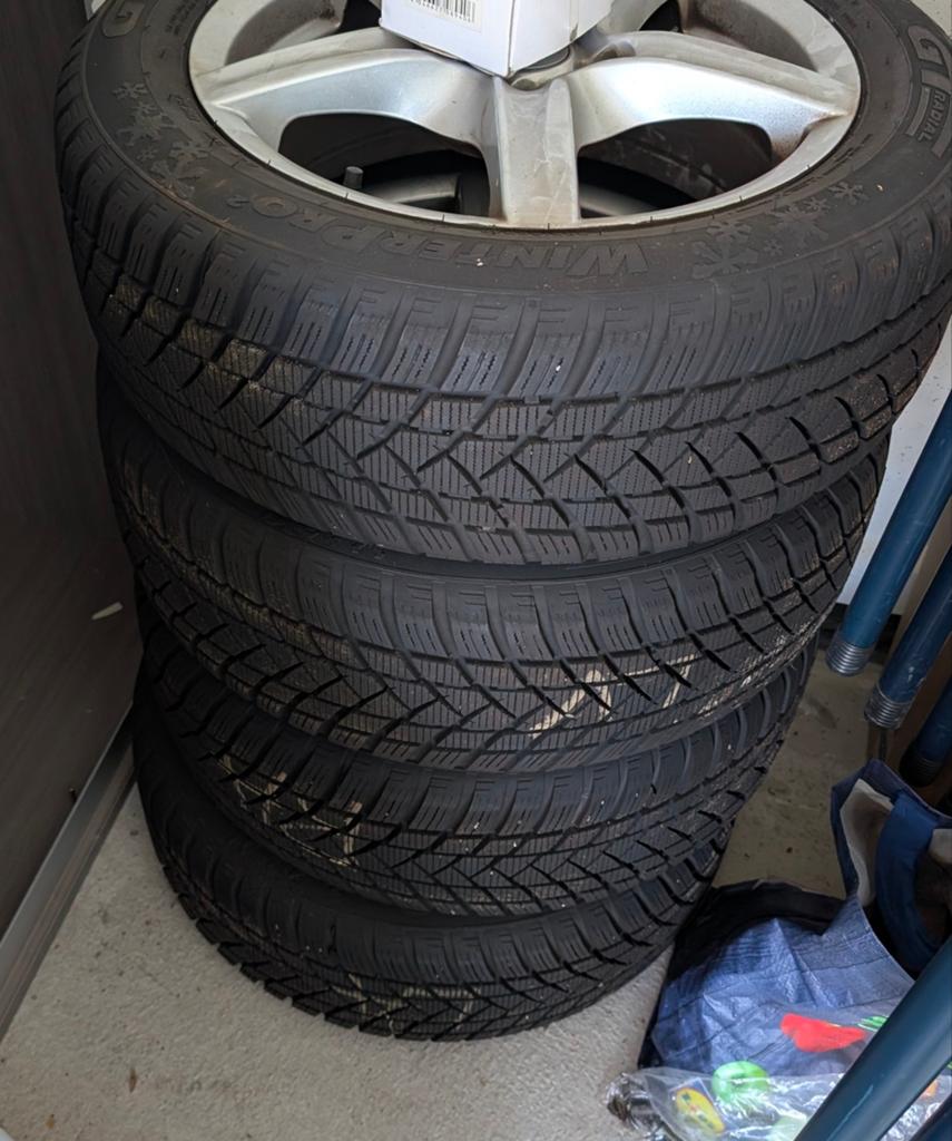 Winterbanden met velg en bouten, Auto-onderdelen, Banden en Velgen, Ophalen, 16 inch, Banden en Velgen, Personenwagen
