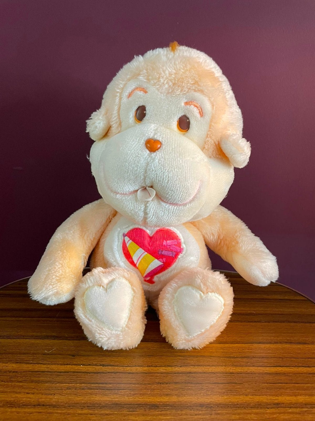 Vintage Care Bears Playfull heart Monkey Bisounours, Verzamelen, Speelgoed, Ophalen, Gebruikt