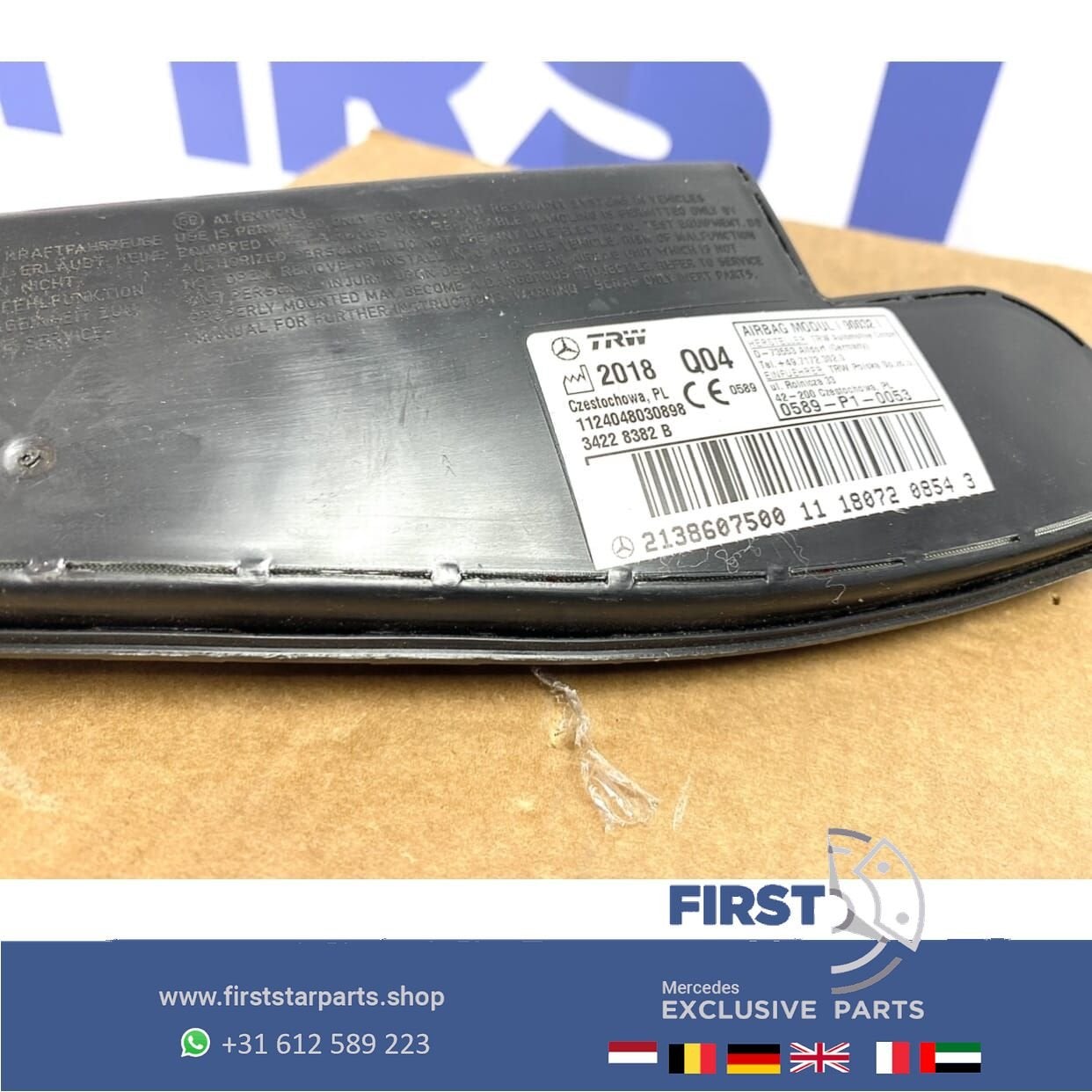 W213 S213 STOELAIRBAG LINKS E KLASSE LINKER STOEL AIRBAG 201, Gebruikt, -, Ophalen of Verzenden, -