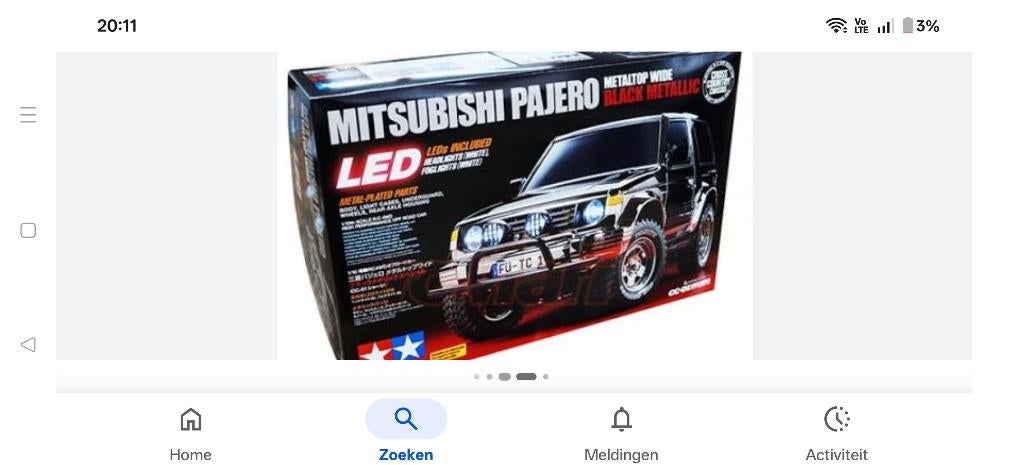 Tamiya gezocht cc01 mitsubishi pajero black metallic nib, Neuf, Échelle 1:10, Enlèvement ou Envoi, Voiture off road