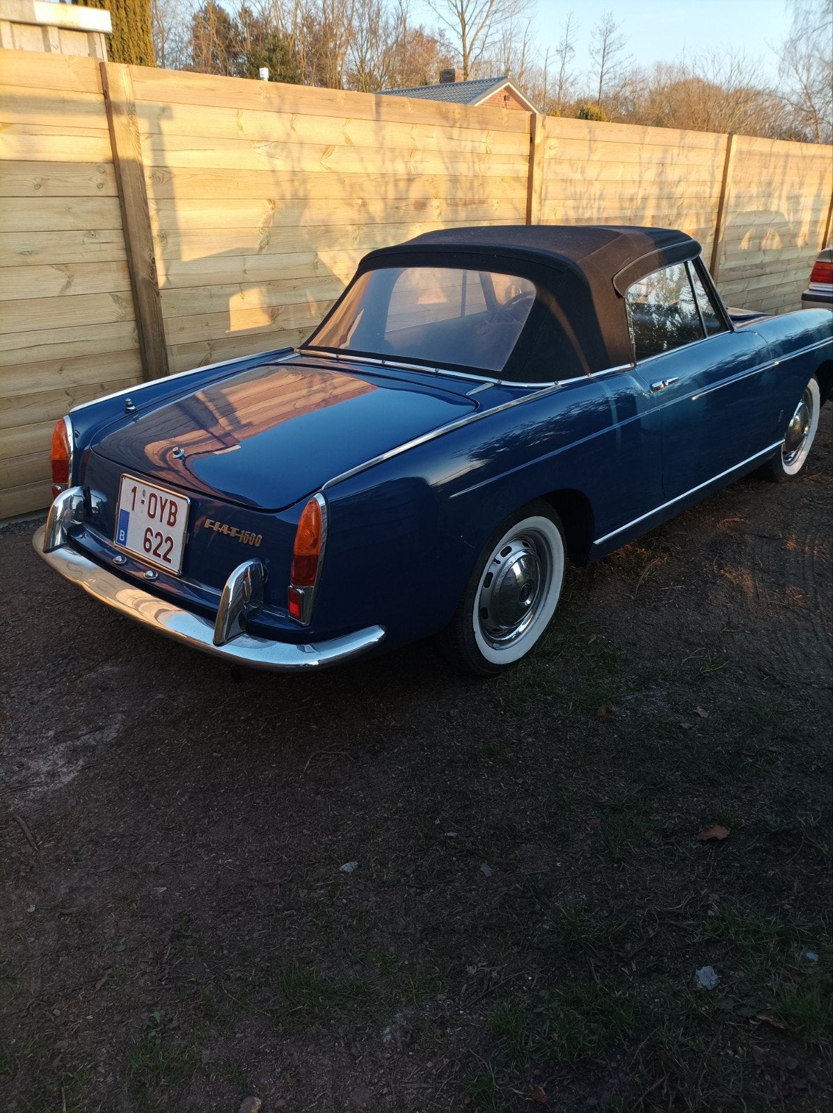 fiat 1500 cabriolet, Auto's, Achterwielaandrijving, Beige, Cabriolet, Blauw
