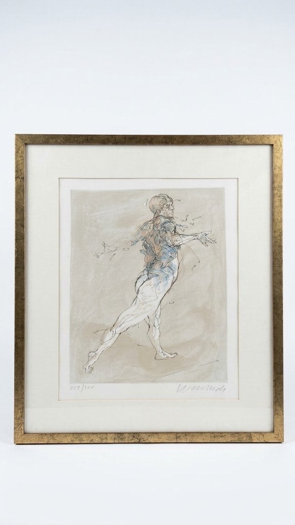 Claude Weisbuch Lithographie originale Danseur, Antiek en Kunst, Ophalen of Verzenden, Lithografie