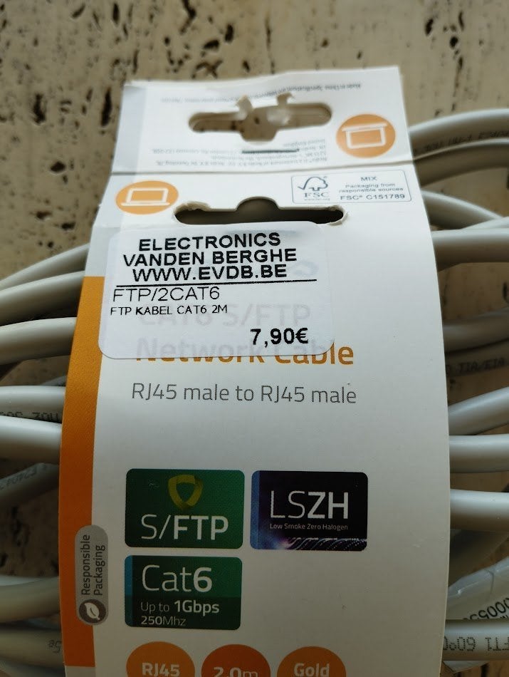 FTP kabel, Ophalen, Nieuw
