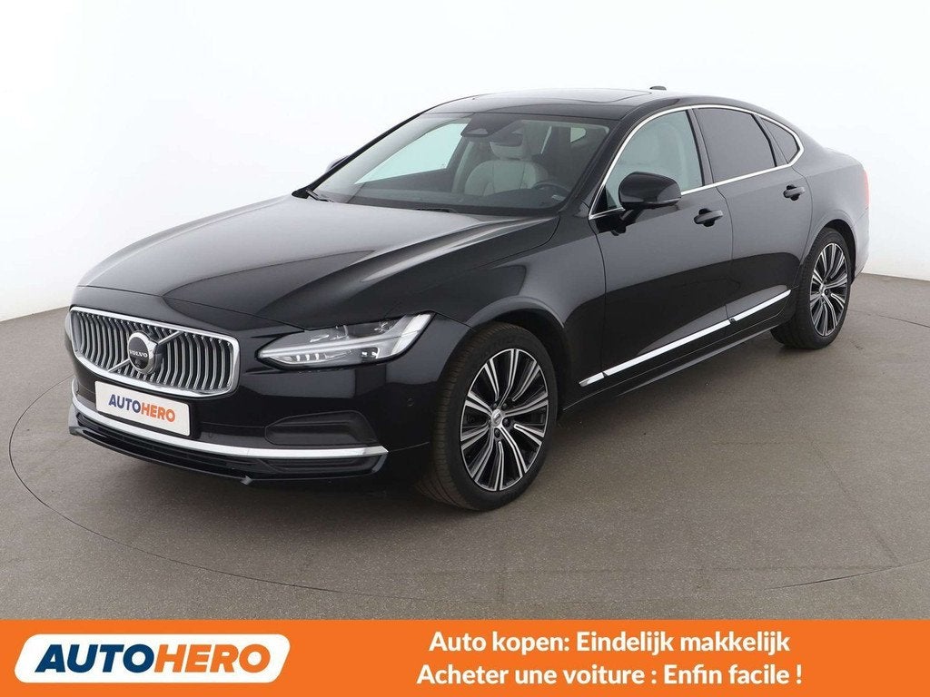 Volvo S90 2.0 B4 Mild-Hybrid Plus Bright (bj 2023), Auto's, Volvo, Gebruikt, 1969 cc, Zwart, Leder