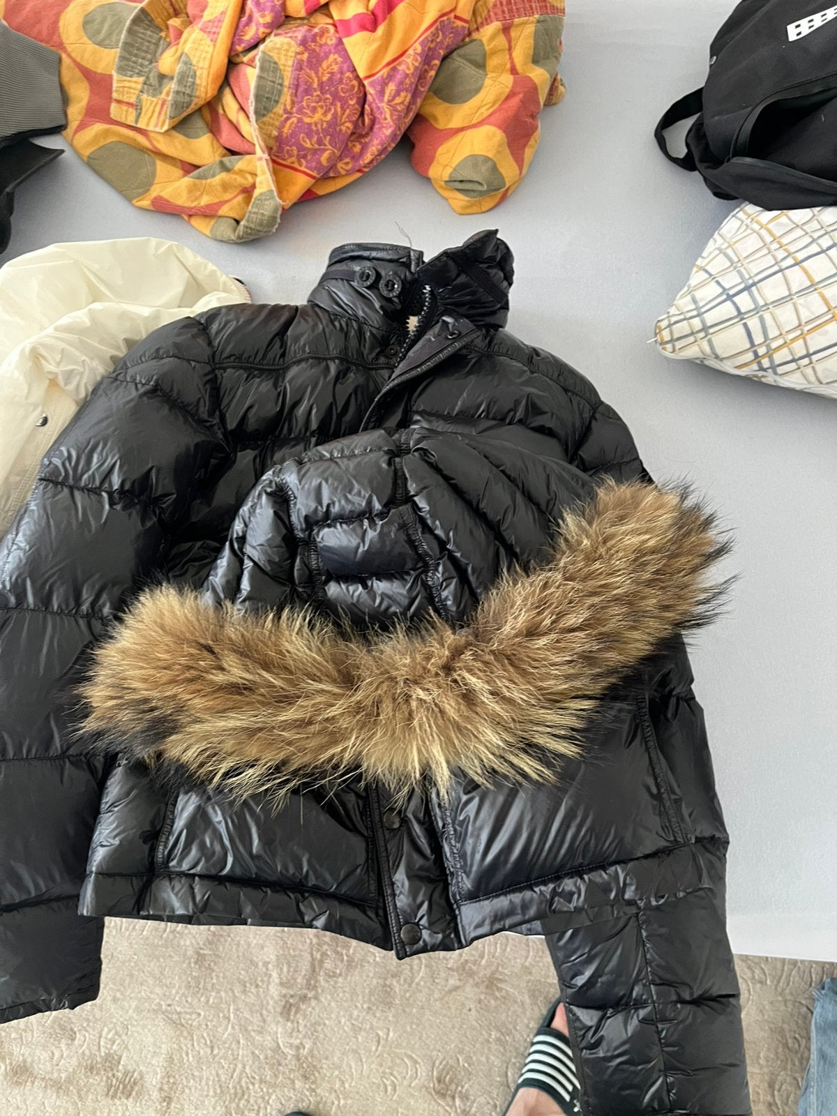 Moncler winterjas, Kleding | Heren, Jassen | Winter, Gedragen, Maat 48/50 (M), Blauw, Ophalen