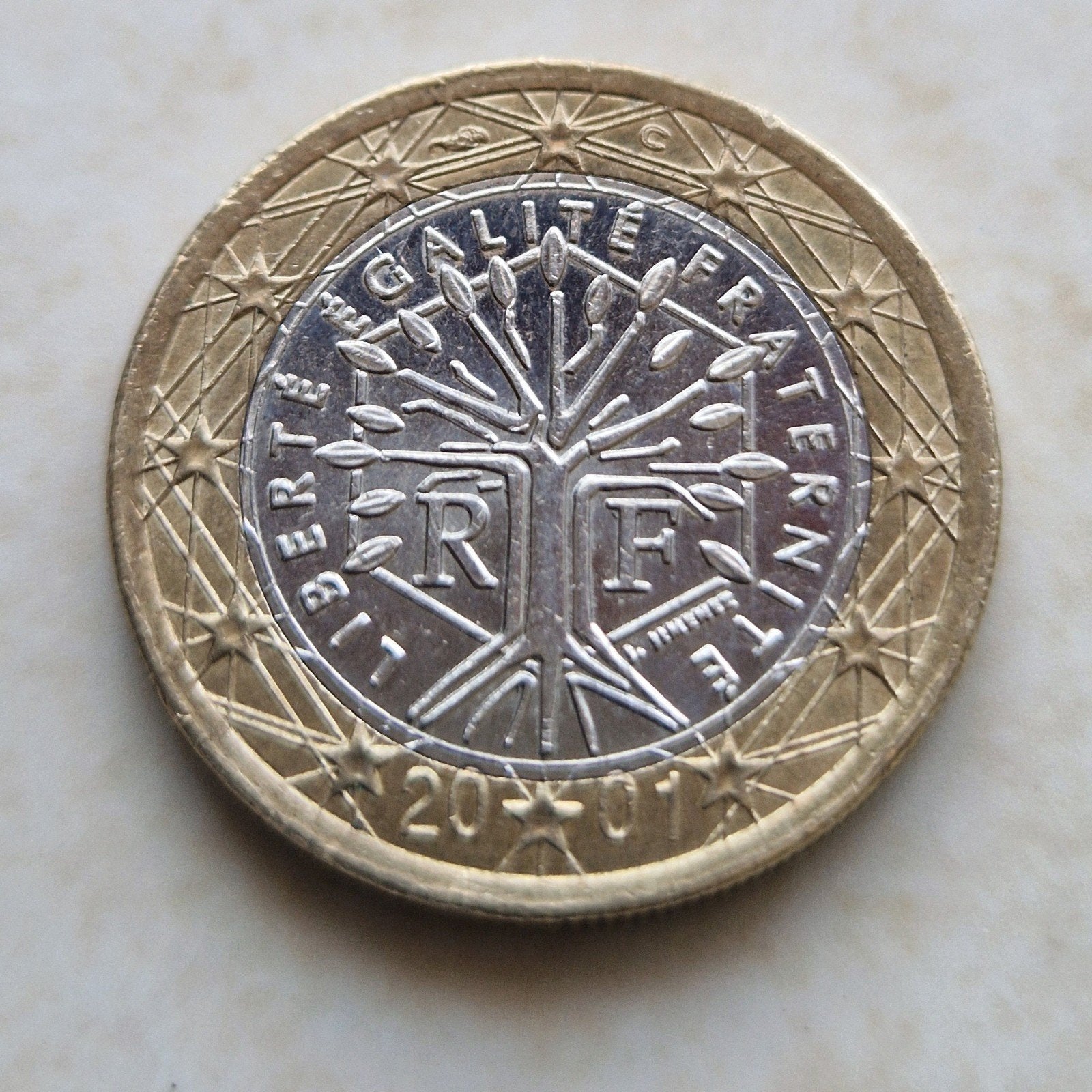 Error Coin: 2001, France , 1 Euro, Postzegels en Munten, Ophalen of Verzenden, 1 euro