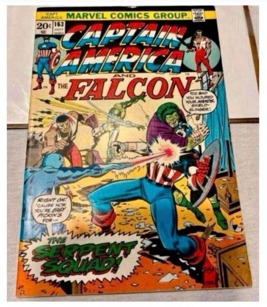 CAPTAIN AMERICA #163 1973 SERPENT SQUAD 1ère bande dessinée, Livres, BD | Comics, Comme neuf, Amérique, Enlèvement ou Envoi
