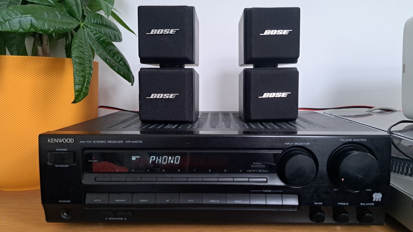 Kenwood Versterker + Bose boxen, Enlèvement, Comme neuf