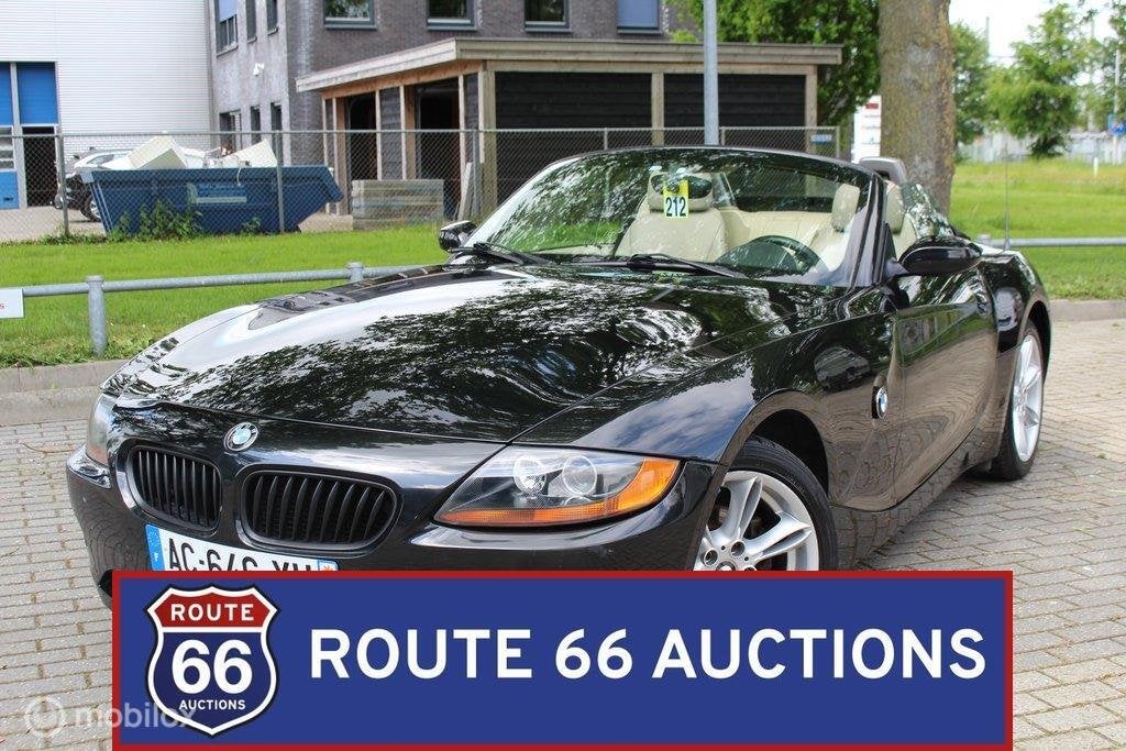 BMW Z4 2.0i | 2005 | Route 66 Auctions, Autos, BMW, Entreprise, Achat, Z4, Essence, Autre carrosserie, Boîte manuelle, Noir, Occasion